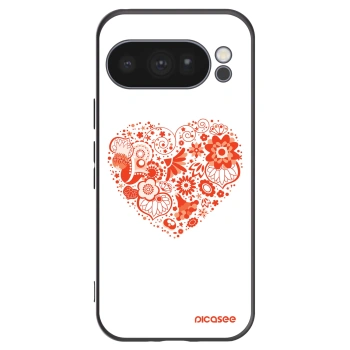 Picasee husă neagră din silicon pentru Google Pixel 10 Pro - Big heart