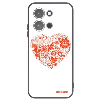 Picasee husă neagră din silicon pentru Xiaomi Redmi 15C 5G - Big heart