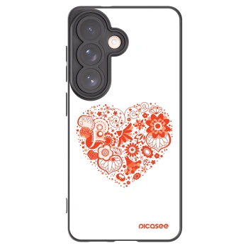 Picasee husă neagră din silicon pentru Samsung Galaxy S26 - Big heart