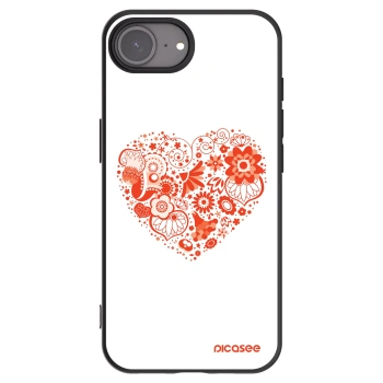 Picasee husă neagră din silicon pentru Apple iPhone 17e - Big heart