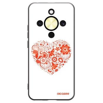 Picasee husă neagră din silicon pentru Honor Magic8 Lite 5G - Big heart