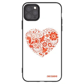 Picasee husă neagră din silicon pentru Apple iPhone 11 Pro Max - Big heart