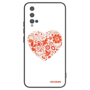 Picasee husă neagră din silicon pentru Huawei Nova 5T - Big heart