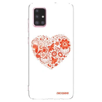 Picasee husă transparentă din silicon pentru Samsung Galaxy A71 A715F - Big heart