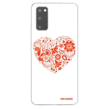 Picasee husă transparentă din silicon pentru Samsung Galaxy S20 G980F - Big heart