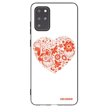 Picasee husă neagră din silicon pentru Samsung Galaxy S20+ G985F - Big heart