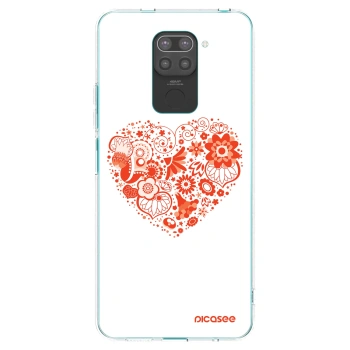 Picasee husă neagră din silicon pentru Xiaomi Redmi Note 9 - Big heart