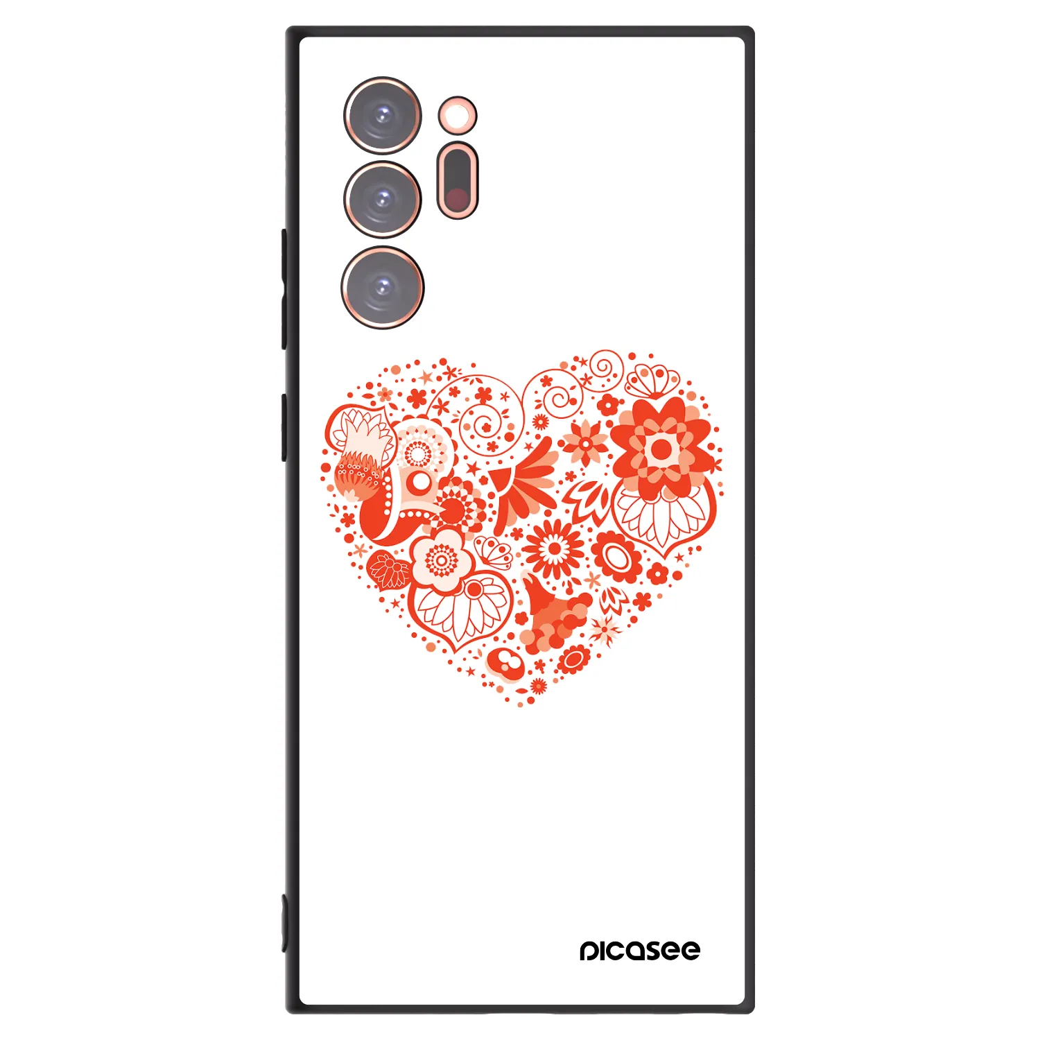 Picasee husă neagră din silicon pentru Samsung Galaxy Note 20 Ultra - Big heart