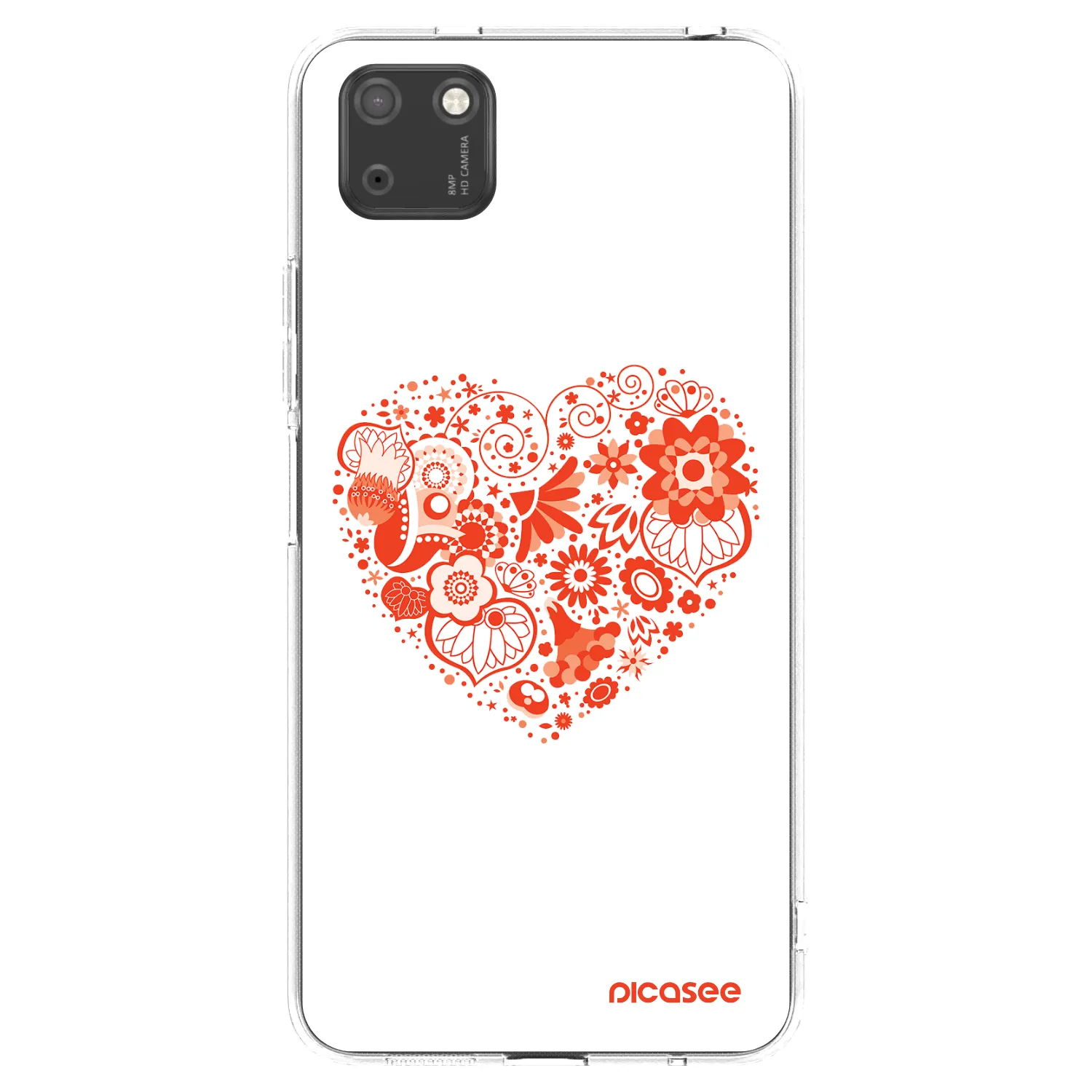 Picasee husă transparentă din silicon pentru Huawei Y5P - Big heart