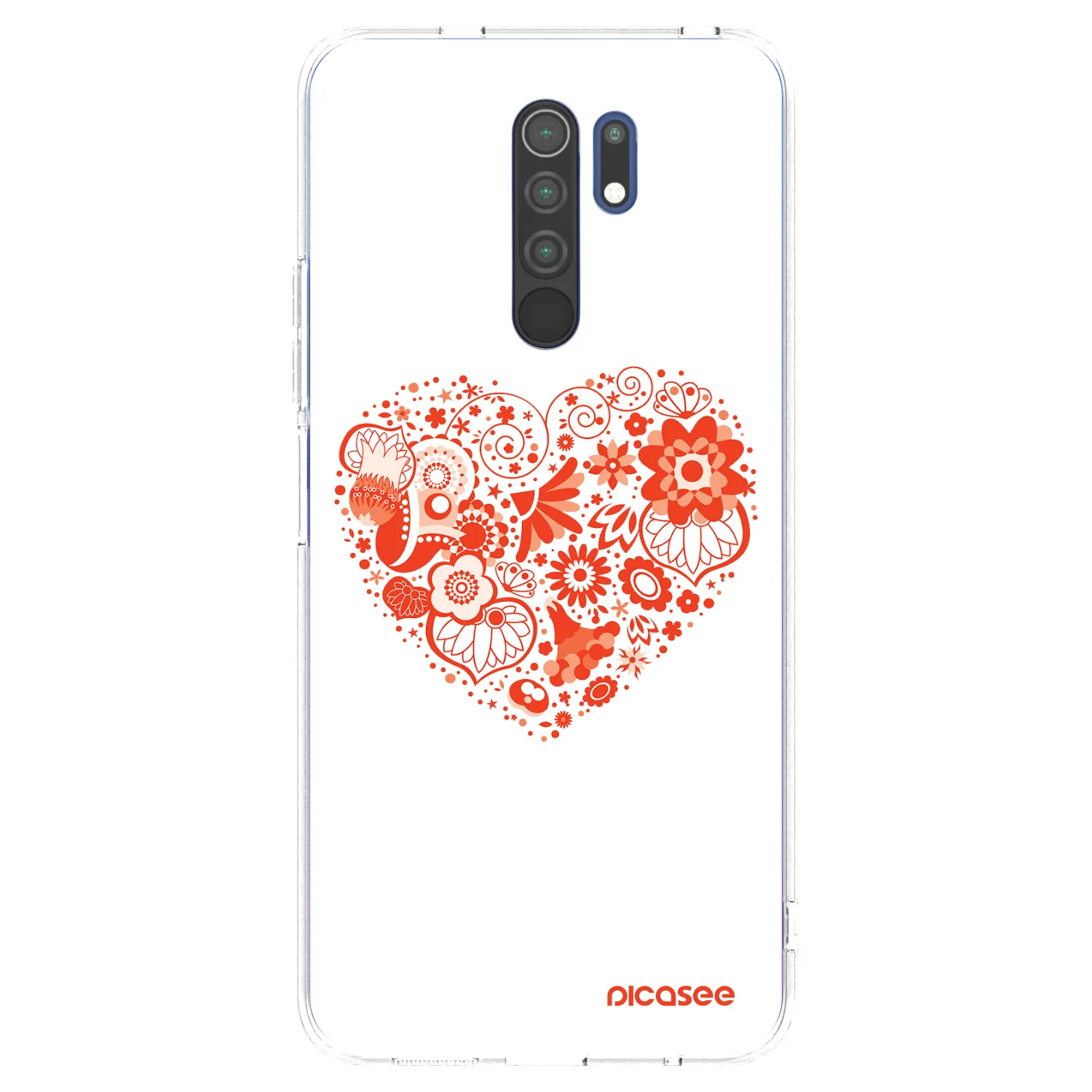 Picasee husă transparentă din silicon pentru Xiaomi Redmi 9 - Big heart