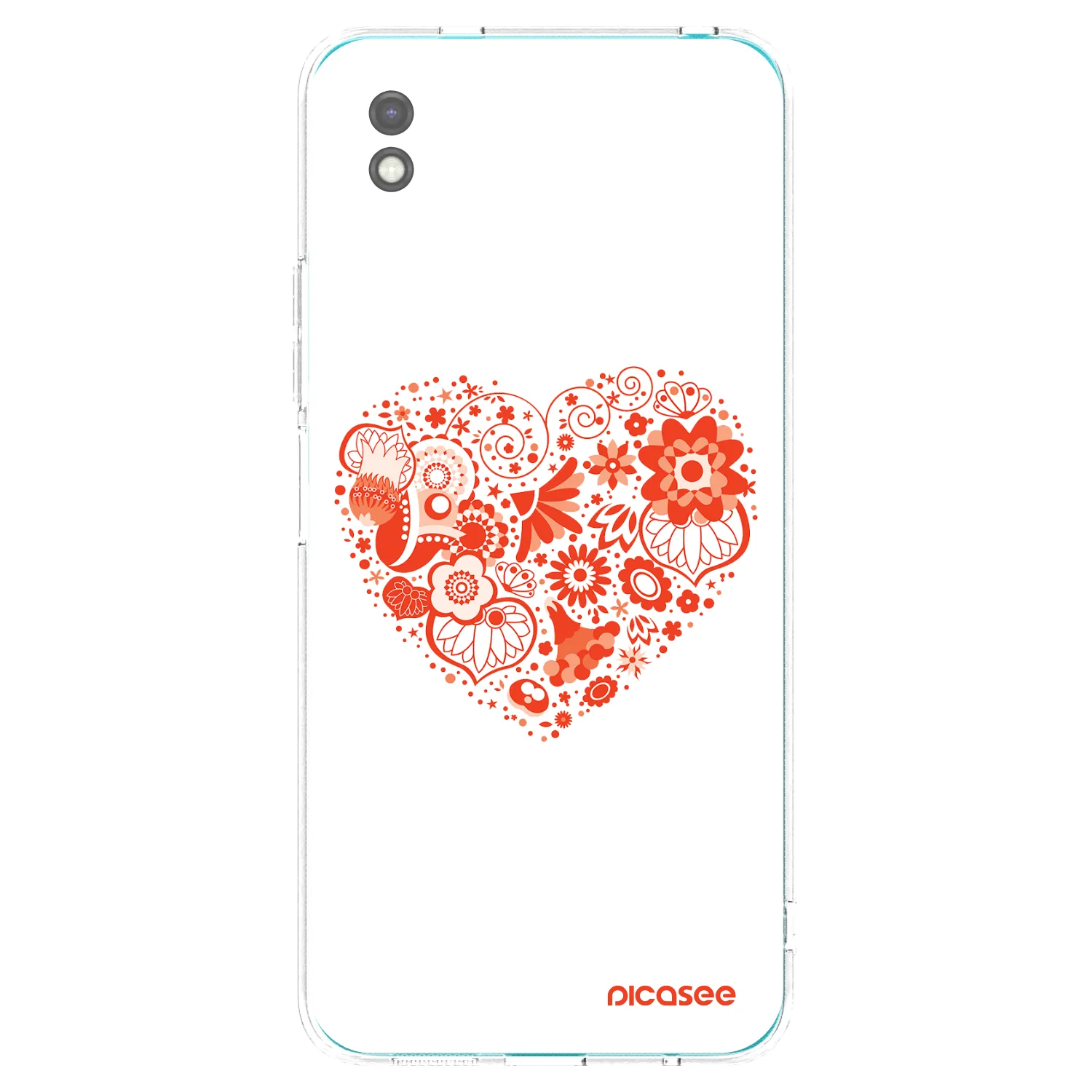 Picasee husă neagră din silicon pentru Xiaomi Redmi 9A - Big heart