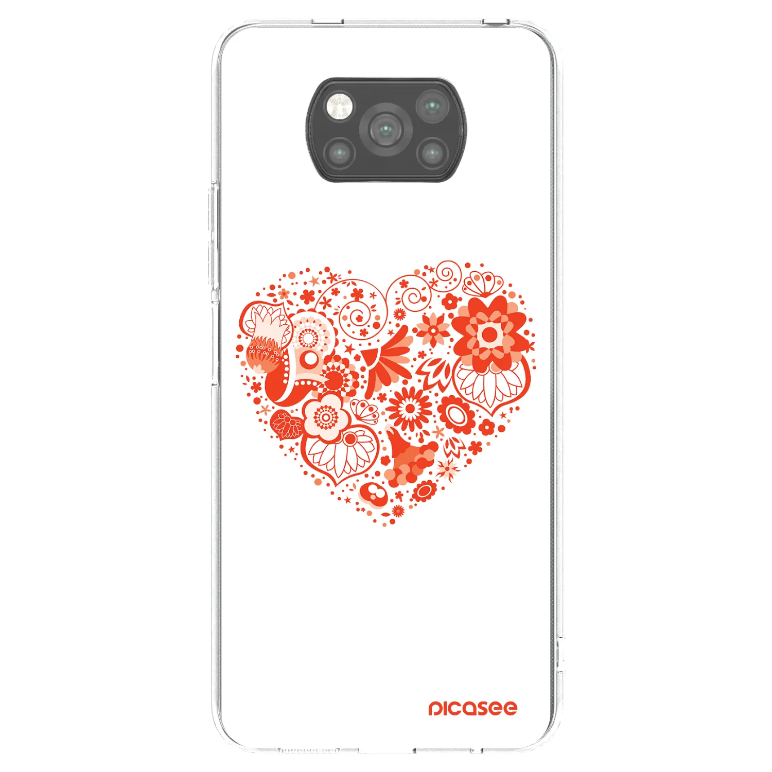 Picasee husă neagră din silicon pentru Xiaomi Poco X3 - Big heart