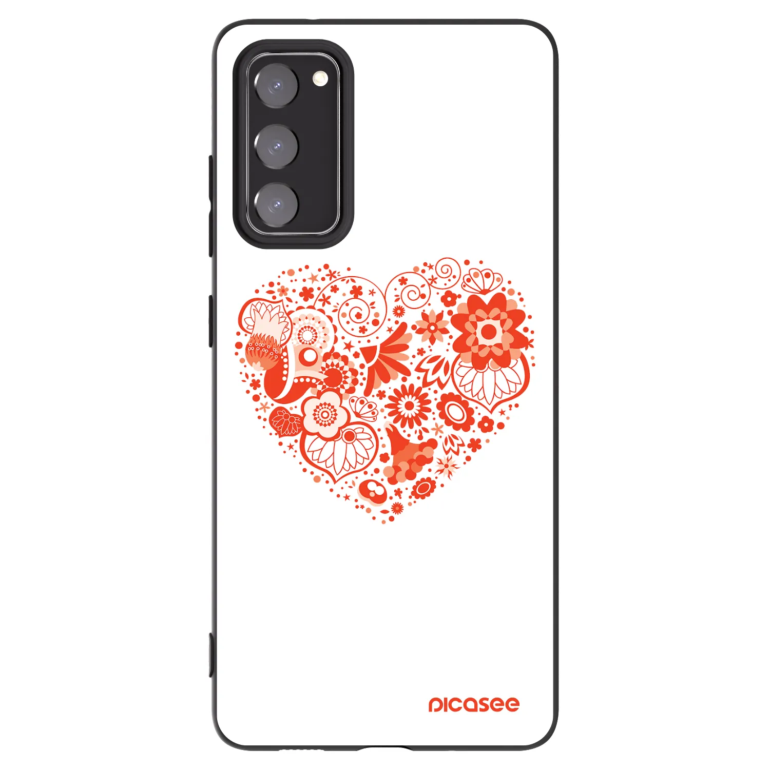 Picasee husă neagră din silicon pentru Samsung Galaxy S20 FE - Big heart