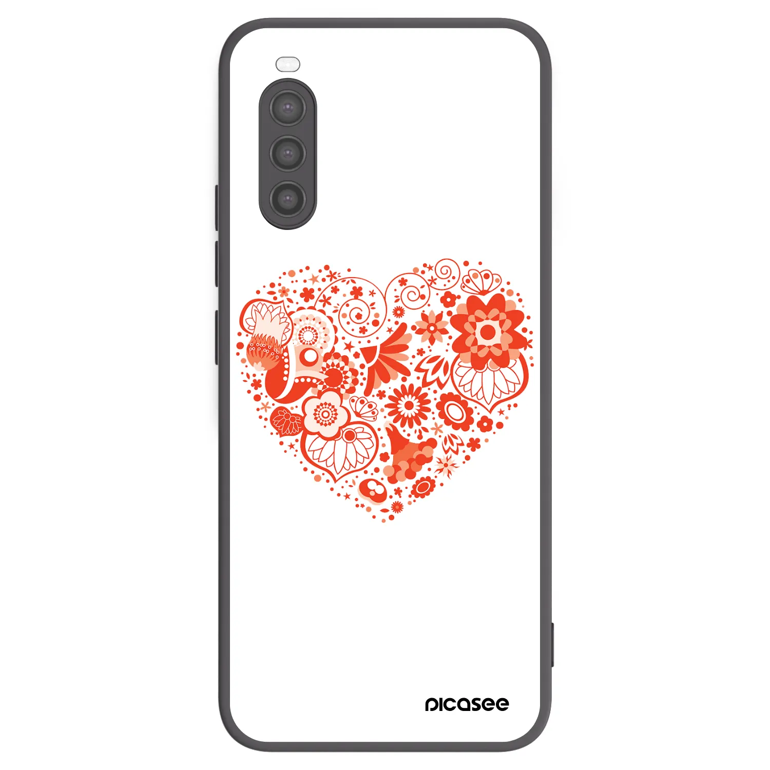 Picasee husă neagră din silicon pentru Sony Xperia 10 II - Big heart