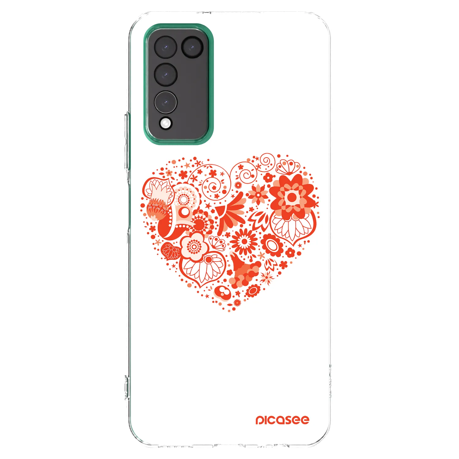 Picasee husă transparentă din silicon pentru Honor 10X Lite - Big heart