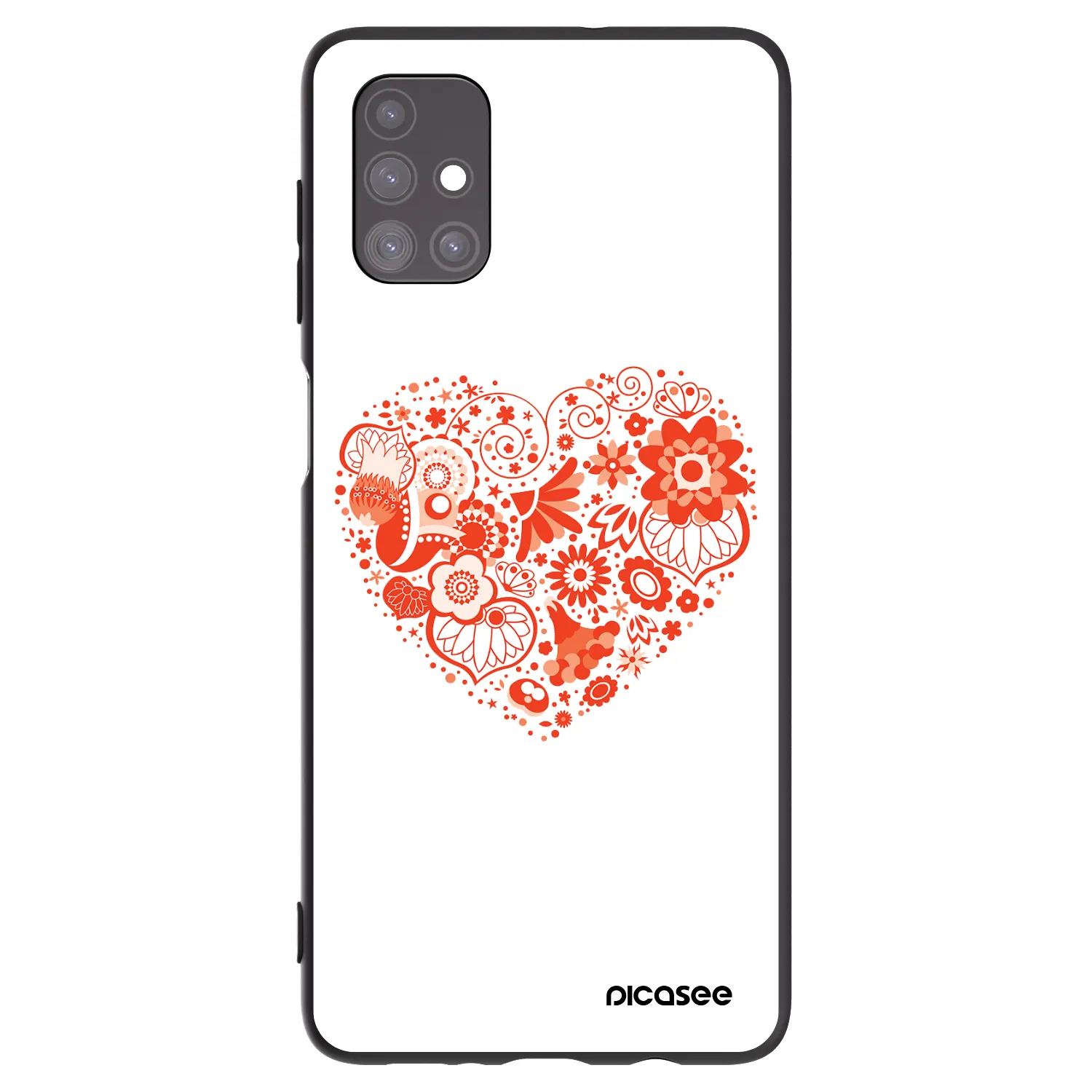Picasee husă neagră din silicon pentru Samsung Galaxy M51 M515F - Big heart