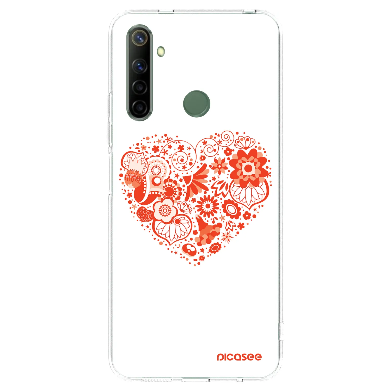 Picasee husă transparentă din silicon pentru Realme 6i - Big heart