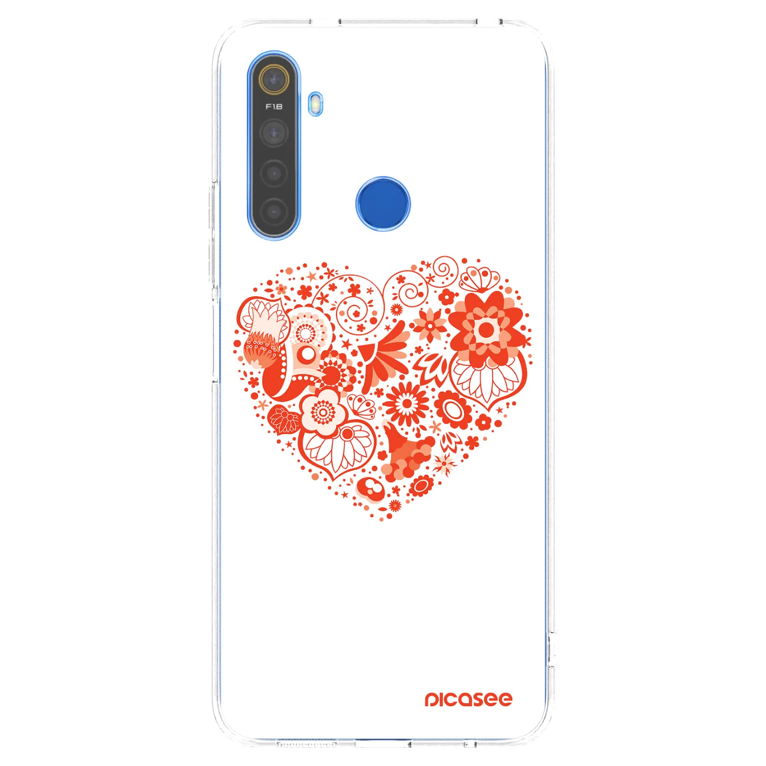 Picasee husă transparentă din silicon pentru Realme 5 - Big heart
