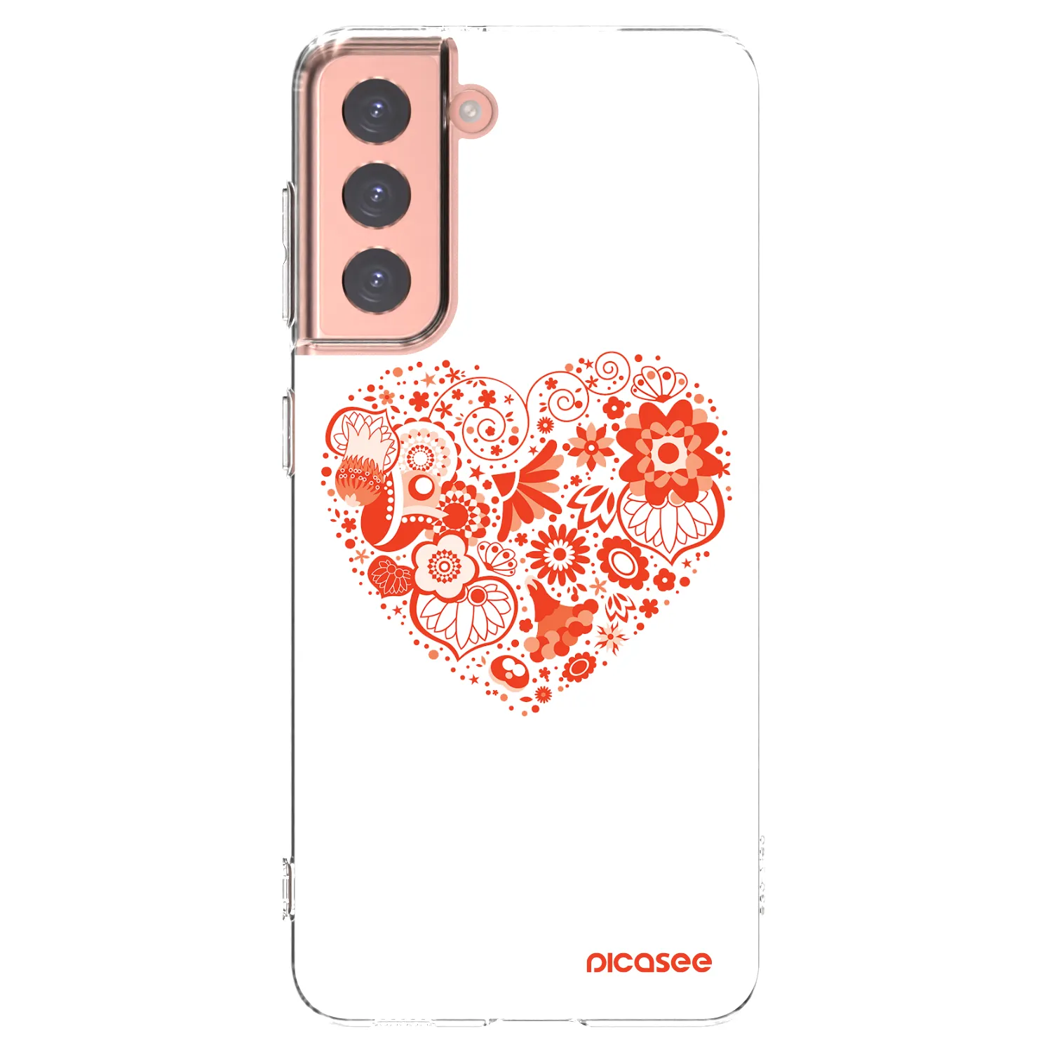 Picasee husă transparentă din silicon pentru Samsung Galaxy S21 5G G991B - Big heart