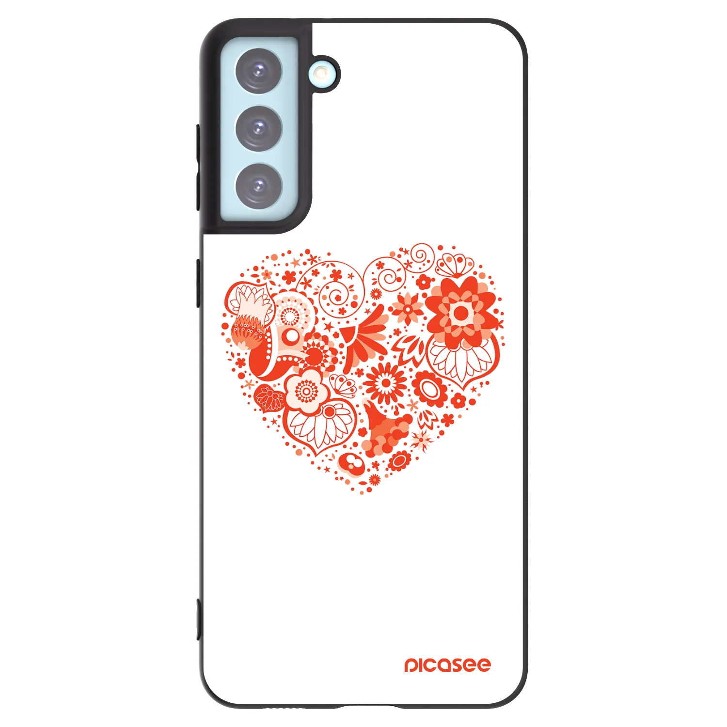 Picasee husă neagră din silicon pentru Samsung Galaxy S21+ 5G G996F - Big heart
