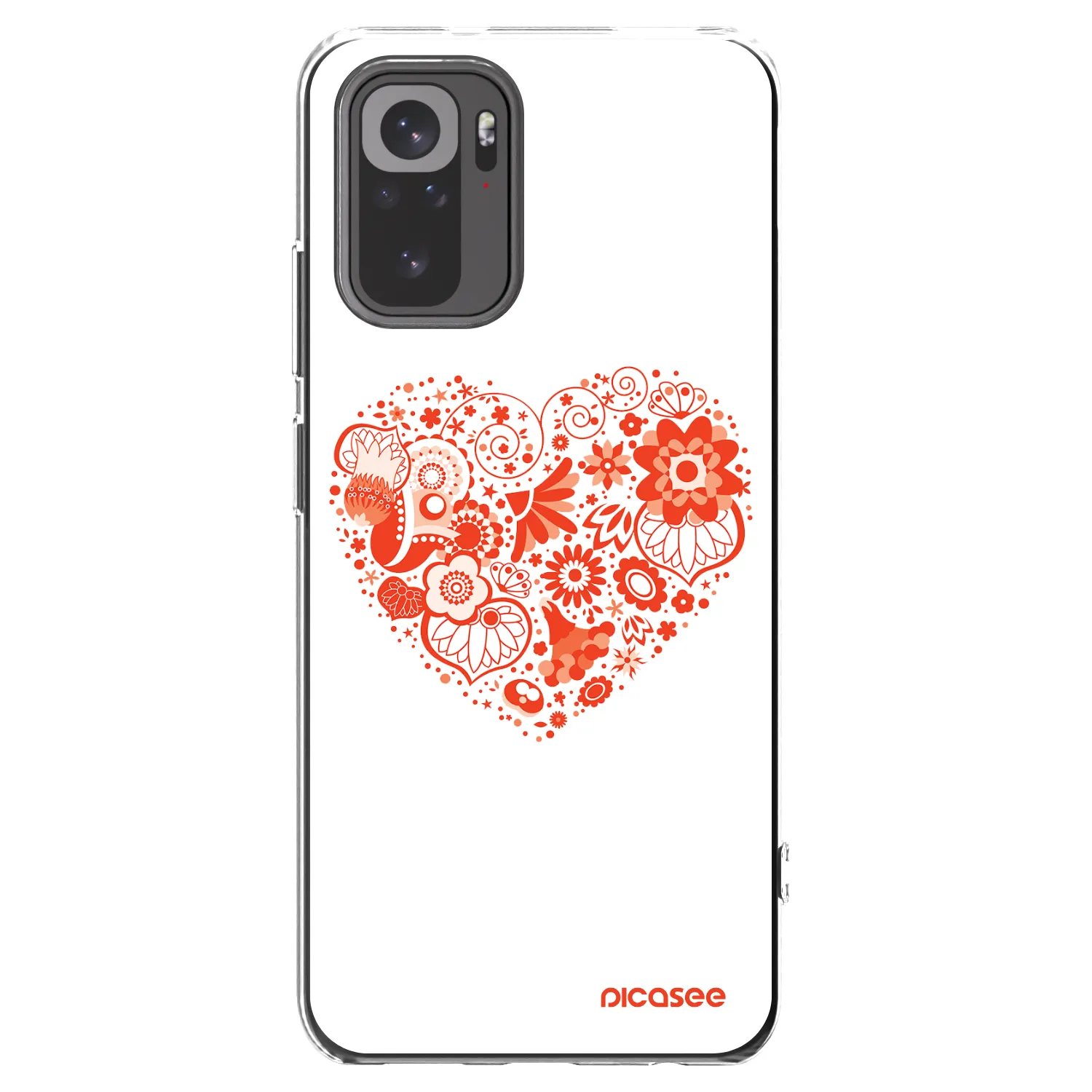 Picasee husă transparentă din silicon pentru Xiaomi Redmi Note 10 - Big heart