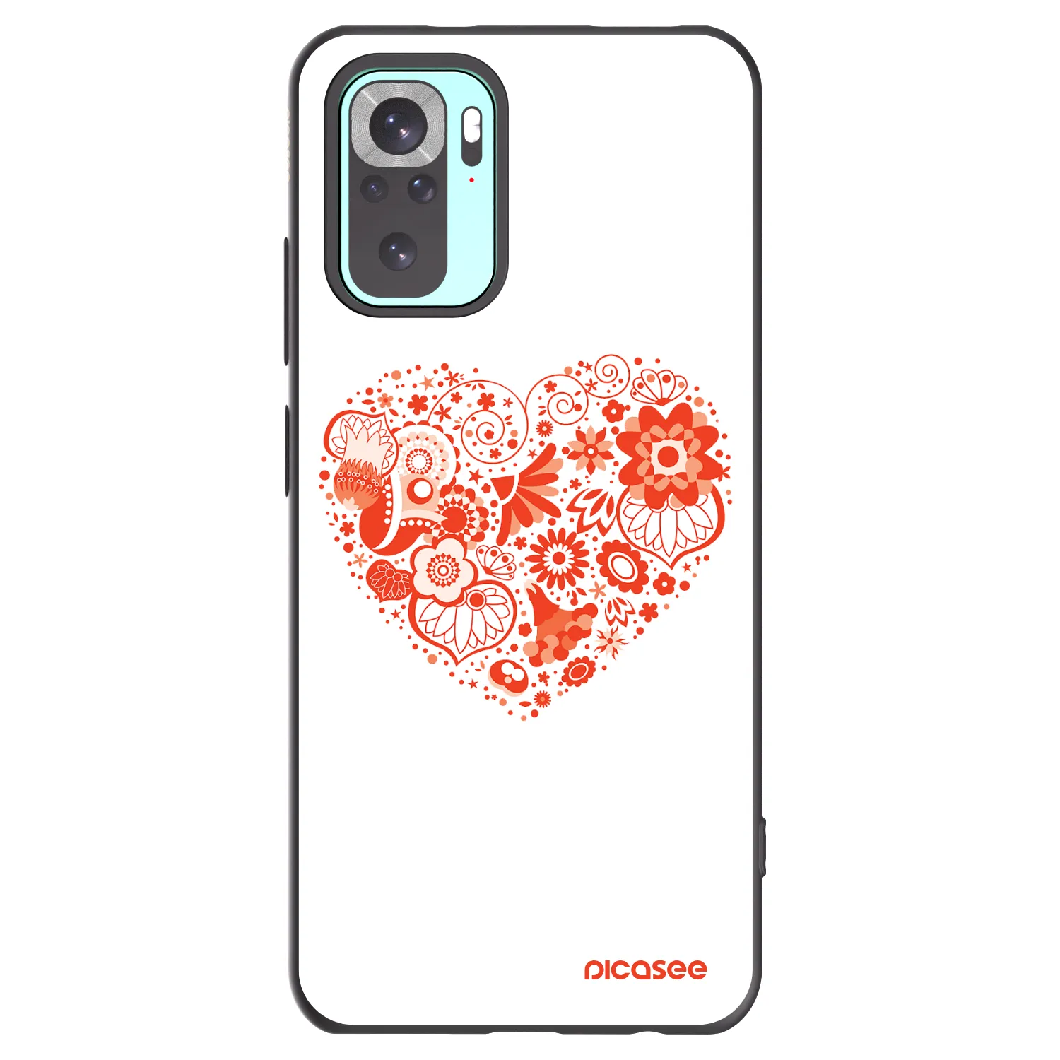 Picasee husă neagră din silicon pentru Xiaomi Redmi Note 10 Pro - Big heart