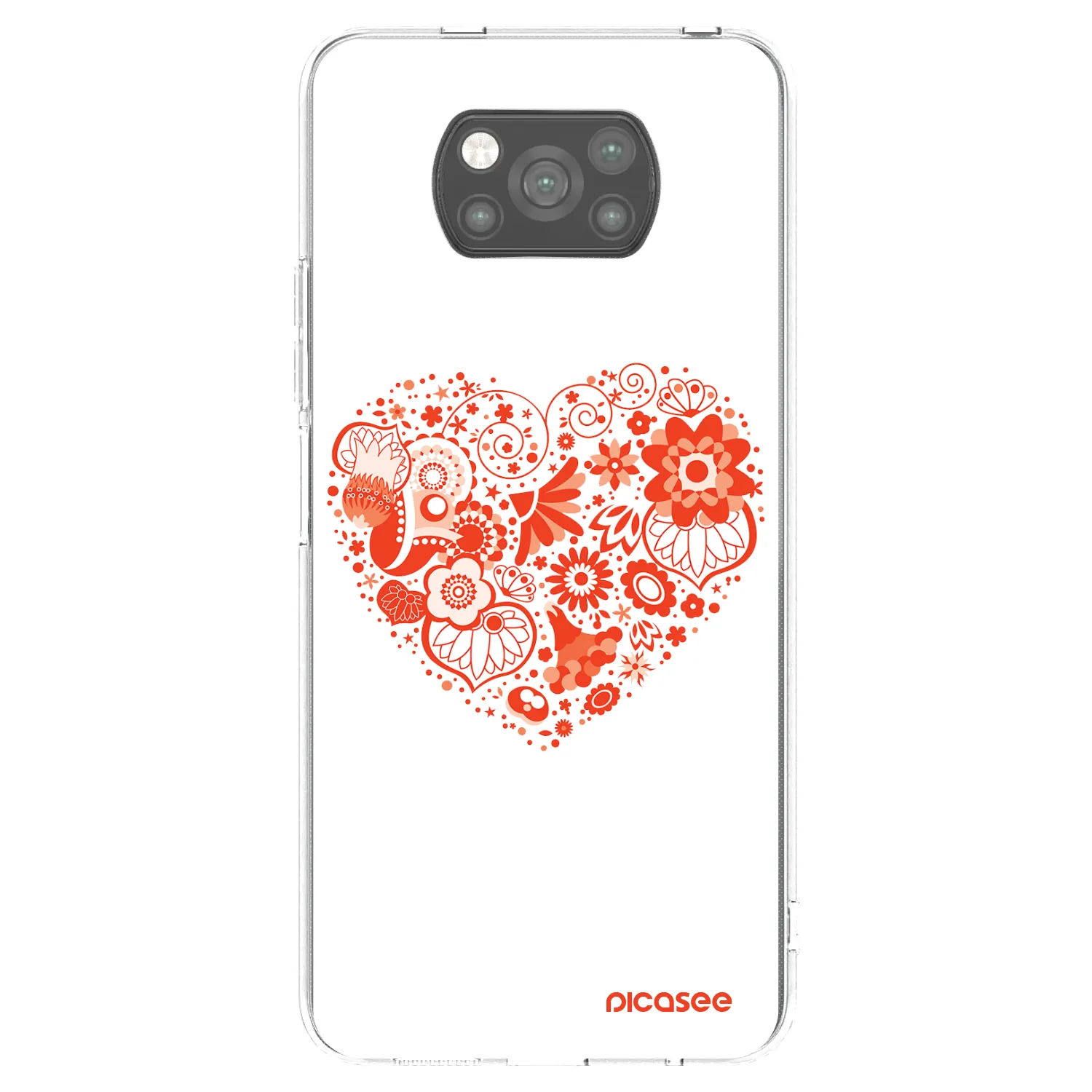 Picasee husă neagră din silicon pentru Xiaomi Poco X3 Pro - Big heart