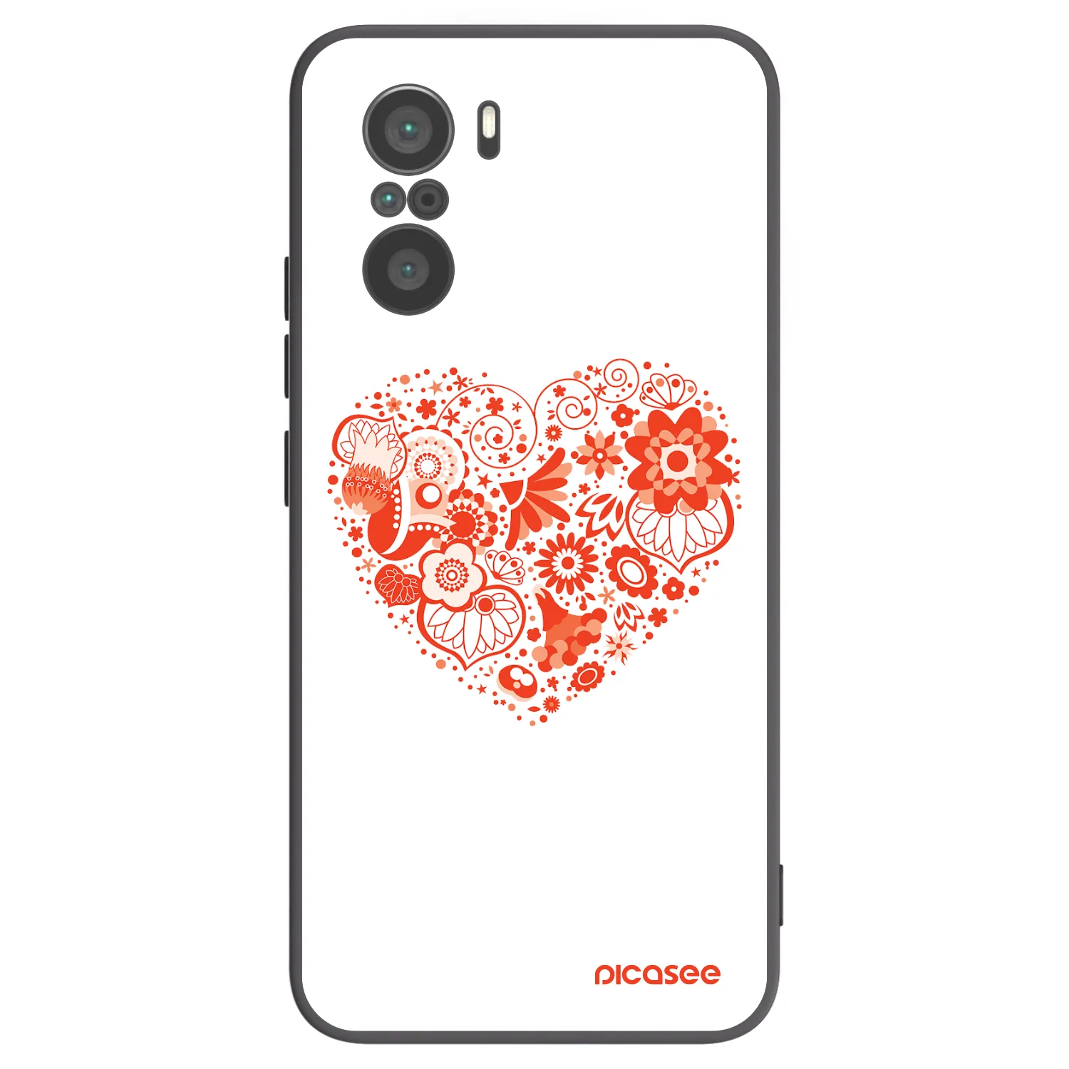 Picasee husă neagră din silicon pentru Xiaomi Poco F3 - Big heart
