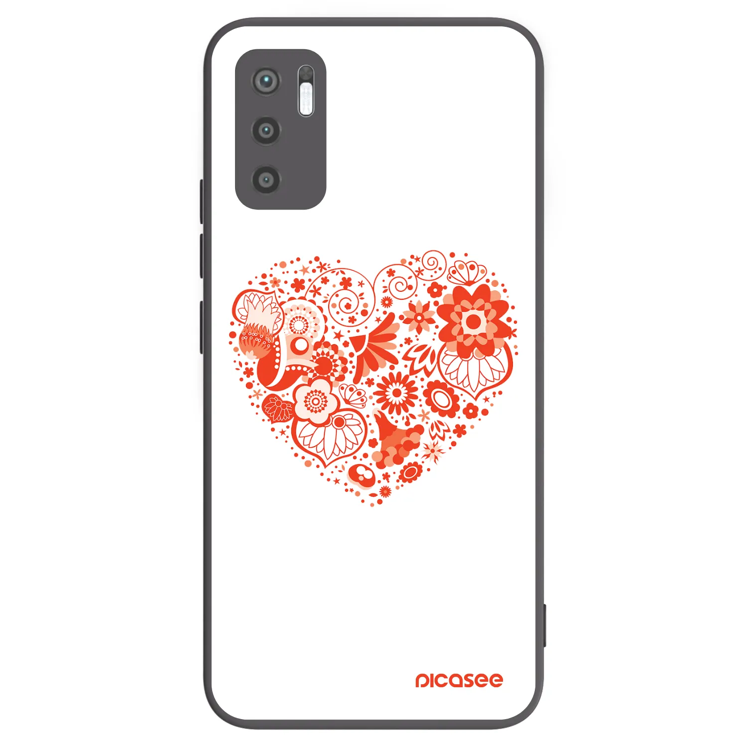 Picasee husă neagră din silicon pentru Xiaomi Redmi Note 10 5G - Big heart