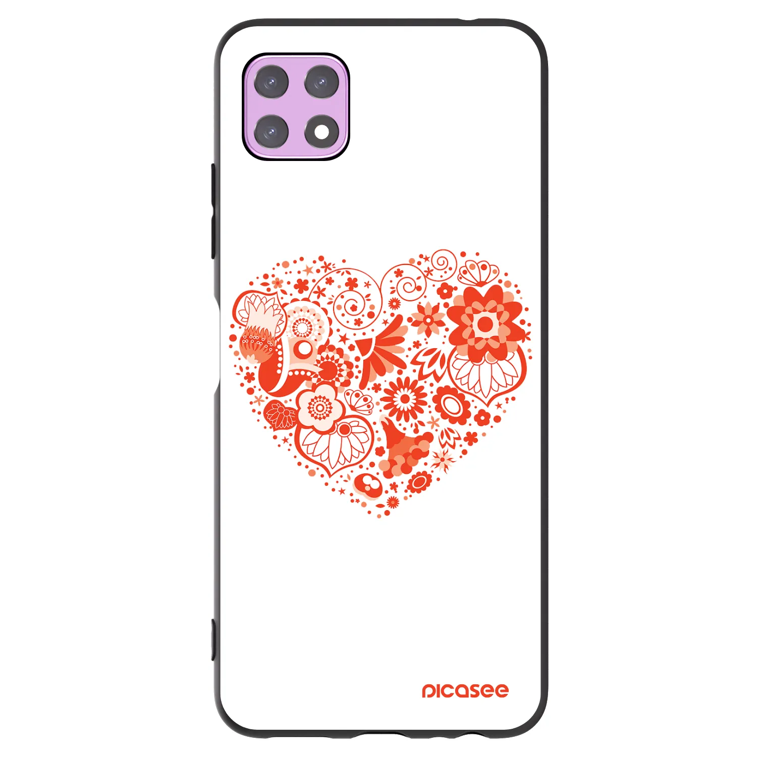 Picasee husă neagră din silicon pentru Samsung Galaxy A22 A226B 5G - Big heart