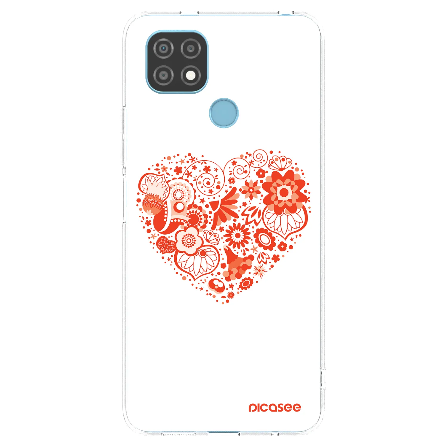 Picasee husă transparentă din silicon pentru Realme C21 - Big heart