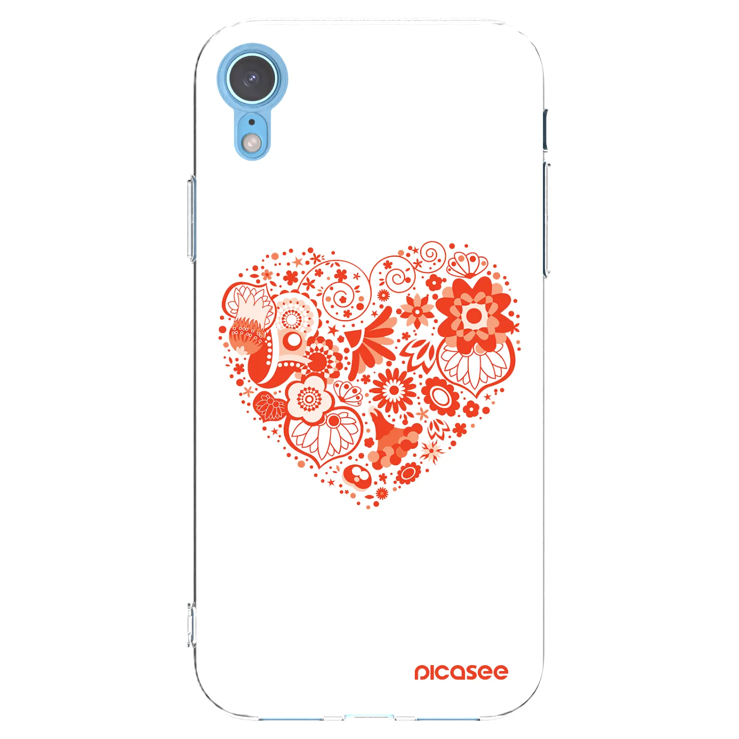 Picasee husă transparentă din silicon pentru Apple iPhone XR - Big heart