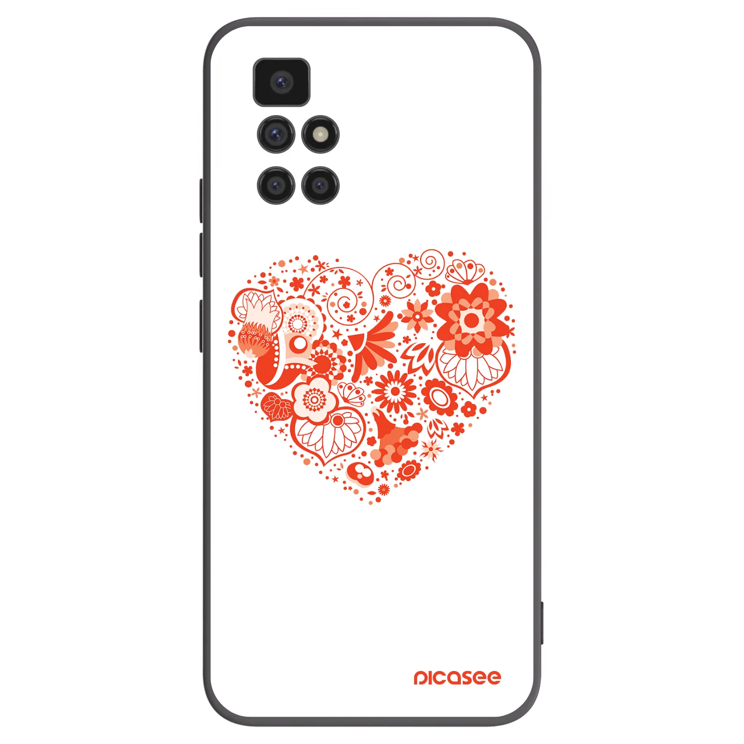 Picasee husă neagră din silicon pentru Xiaomi Redmi 10 - Big heart