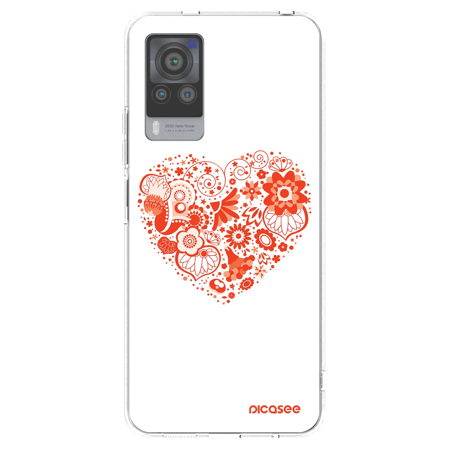 Picasee husă transparentă din silicon pentru Vivo X60 Pro 5G - Big heart