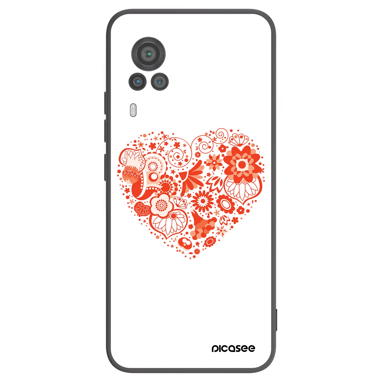 Picasee husă neagră din silicon pentru Vivo X60 Pro 5G - Big heart