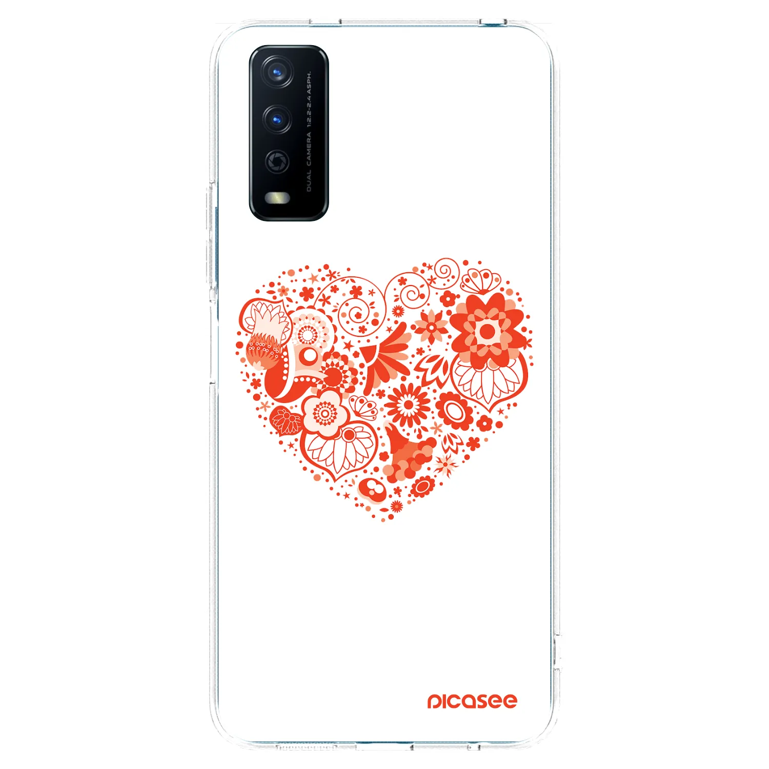Picasee husă transparentă din silicon pentru Vivo Y11s - Big heart