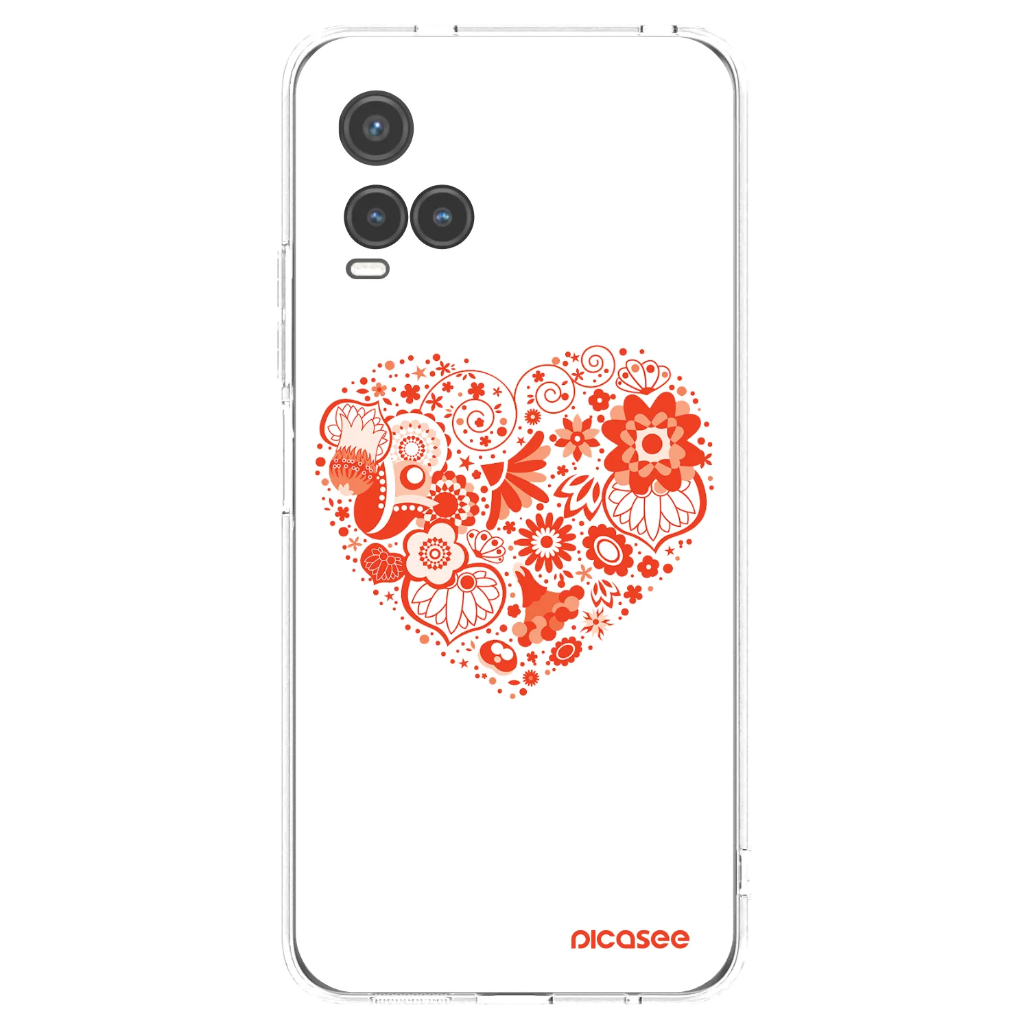 Picasee husă transparentă din silicon pentru Vivo Y33s - Big heart