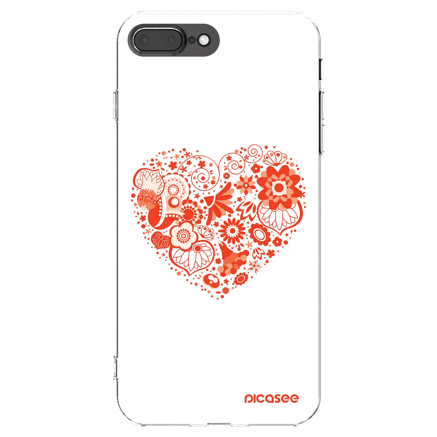 Picasee husă transparentă din silicon pentru Apple iPhone 7 Plus - Big heart