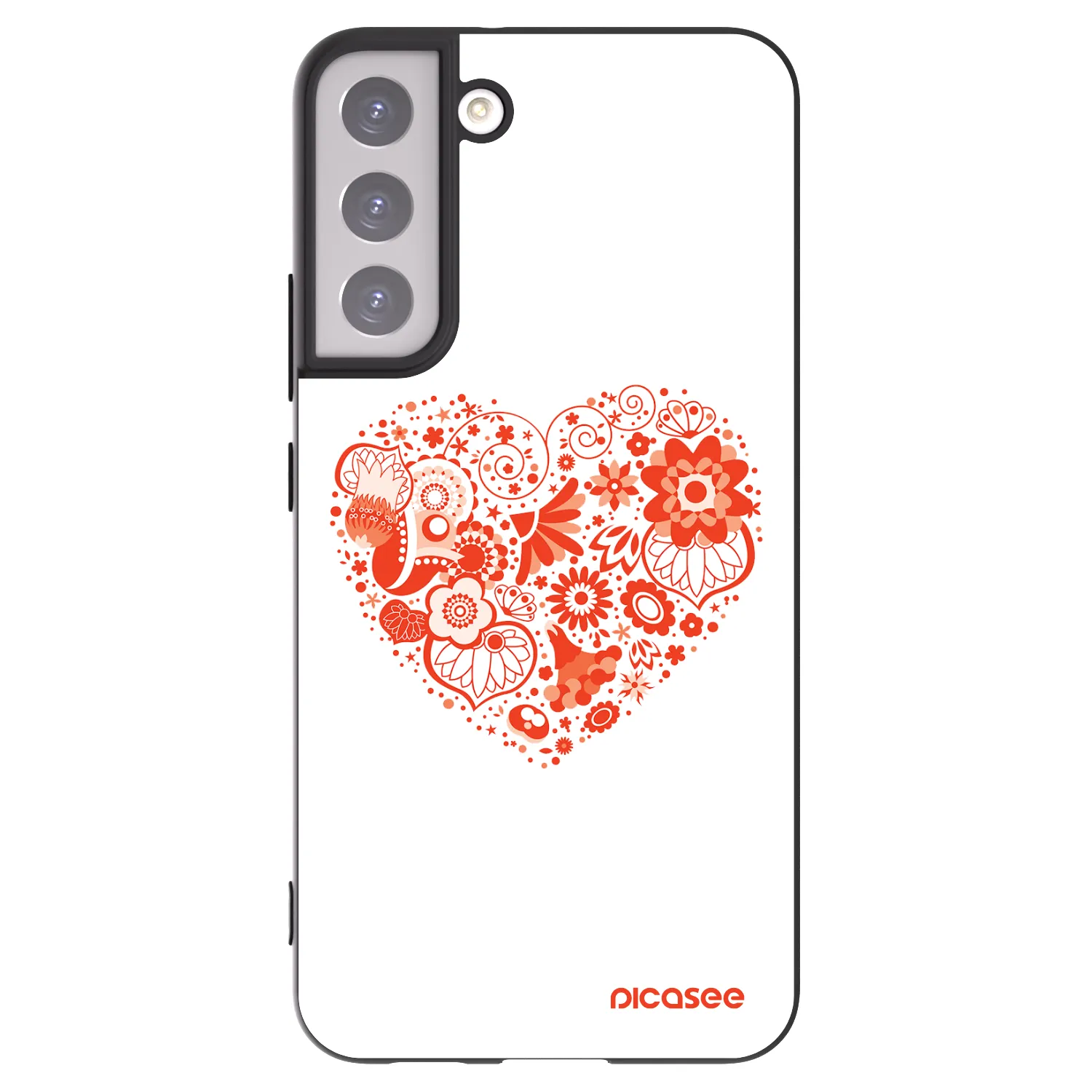Picasee husă neagră din silicon pentru Samsung Galaxy S22+ 5G - Big heart