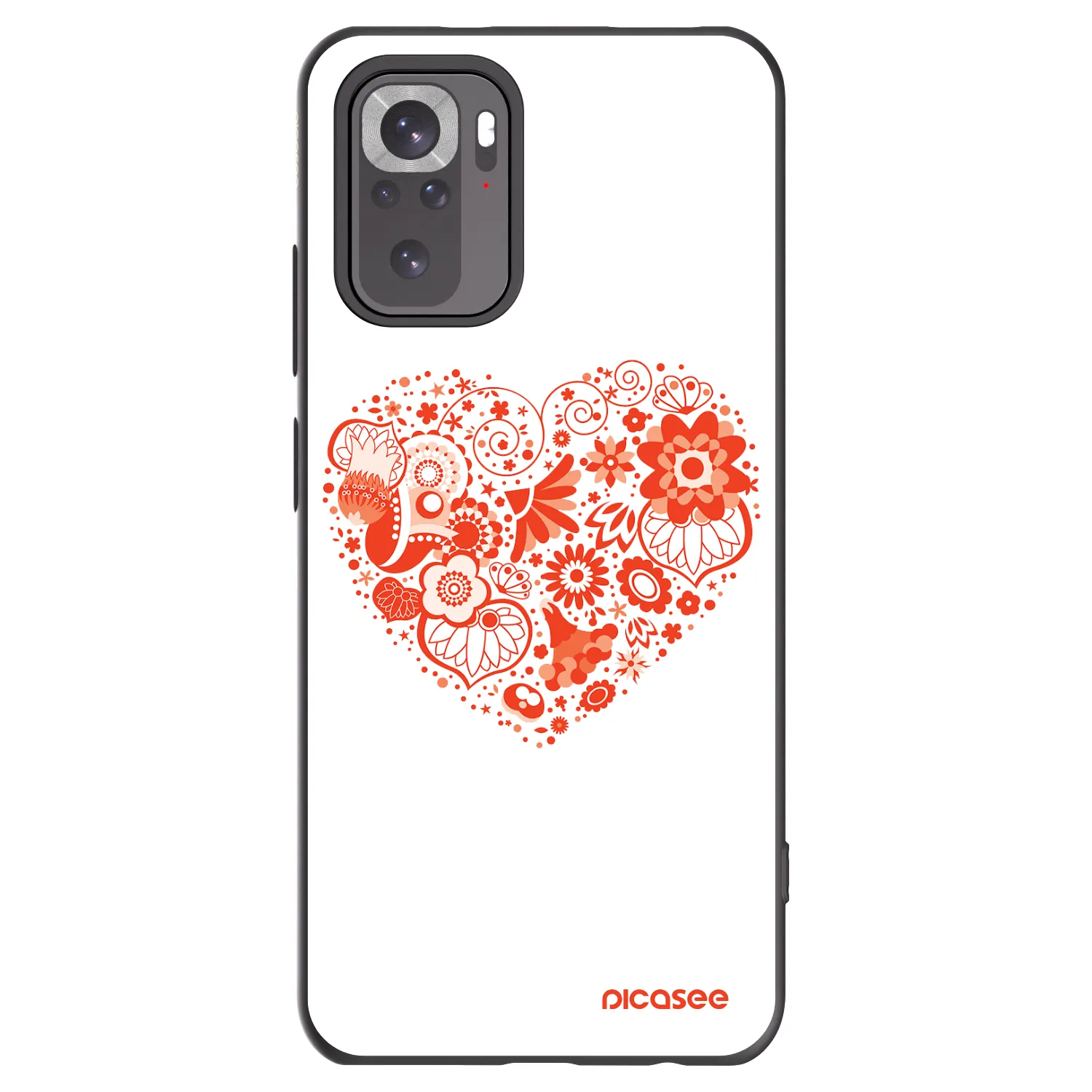 Picasee husă neagră din silicon pentru Xiaomi Redmi Note 11S 4G - Big heart