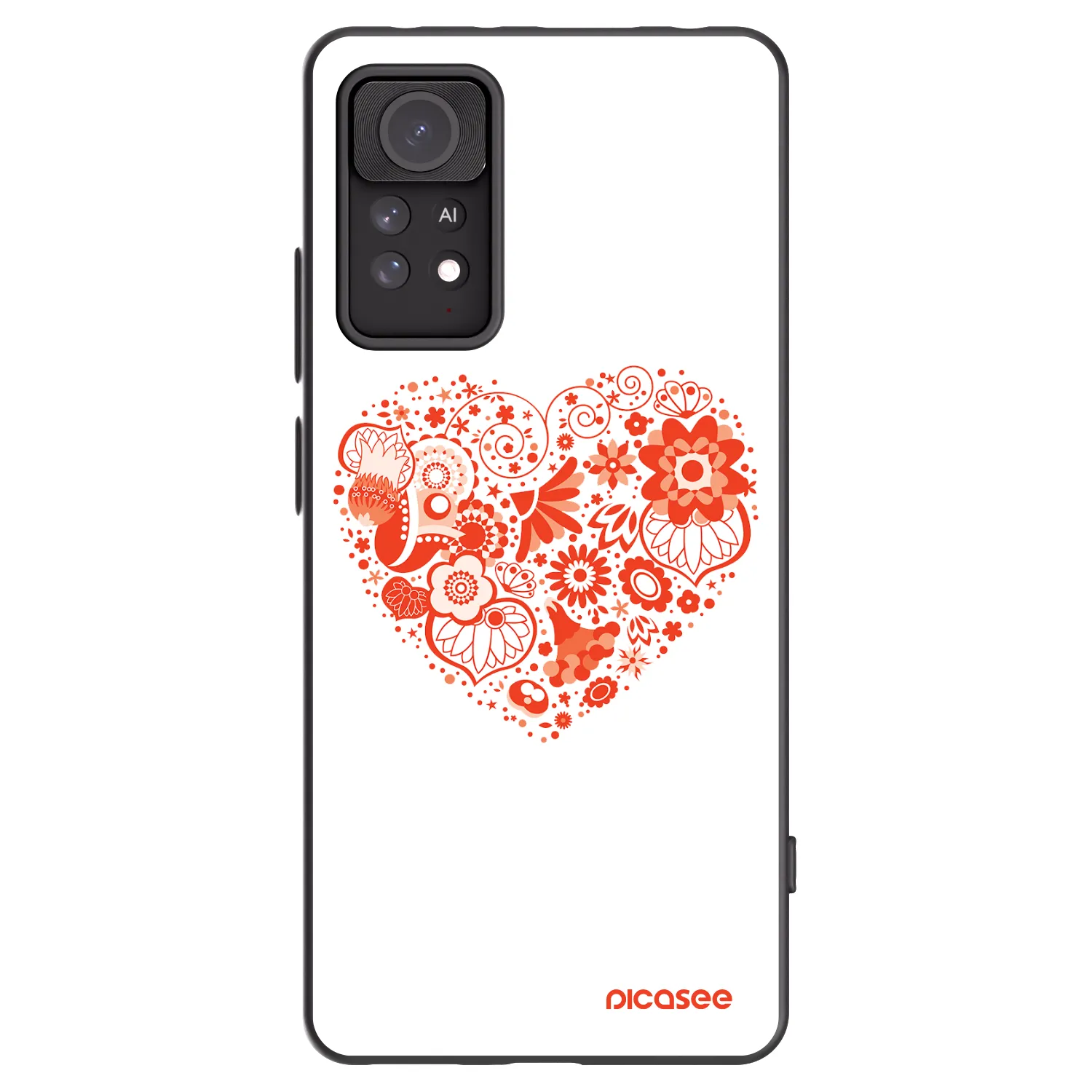 Picasee husă neagră din silicon pentru Xiaomi Redmi Note 11 Pro - Big heart