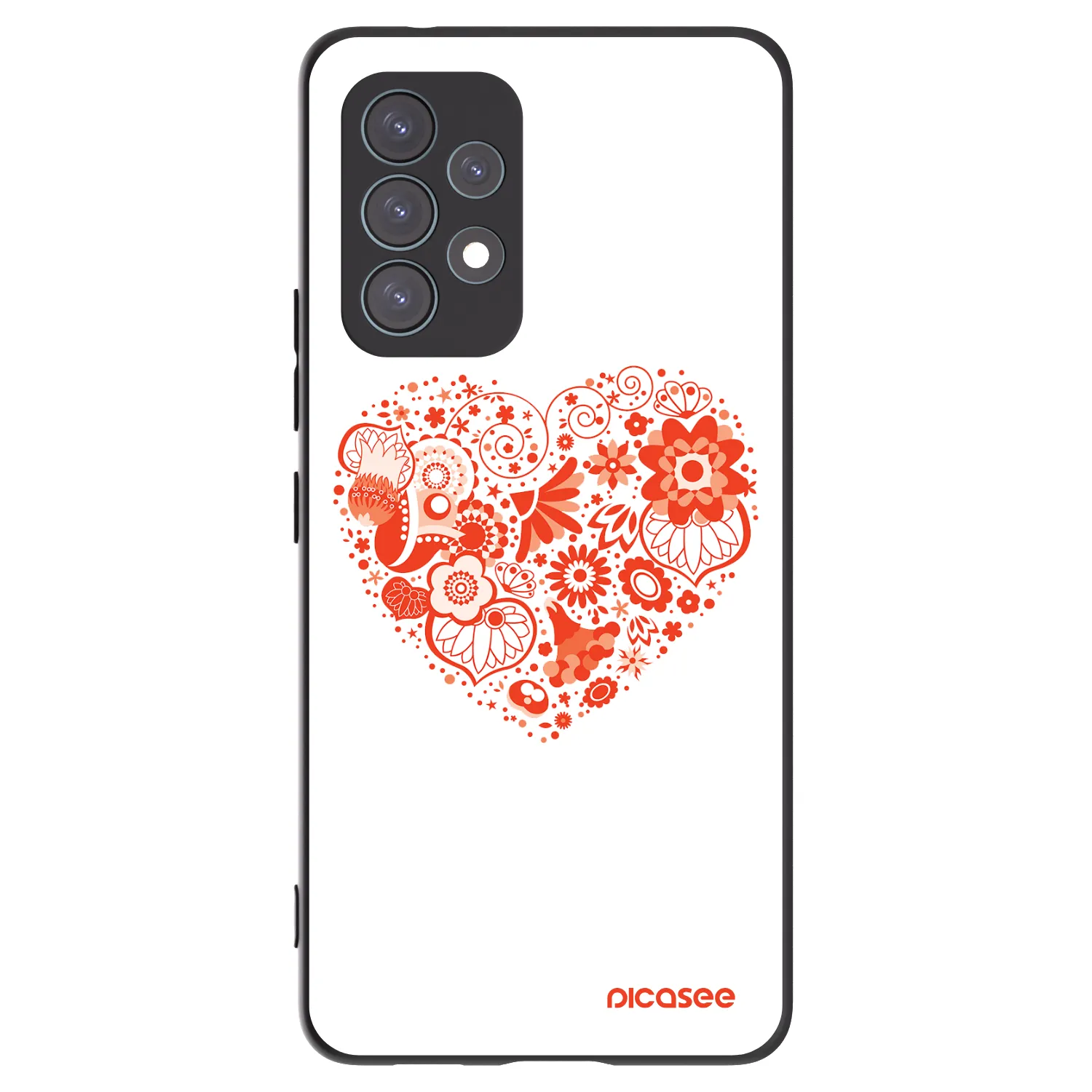 Picasee husă neagră din silicon pentru Samsung Galaxy A53 5G A536 - Big heart