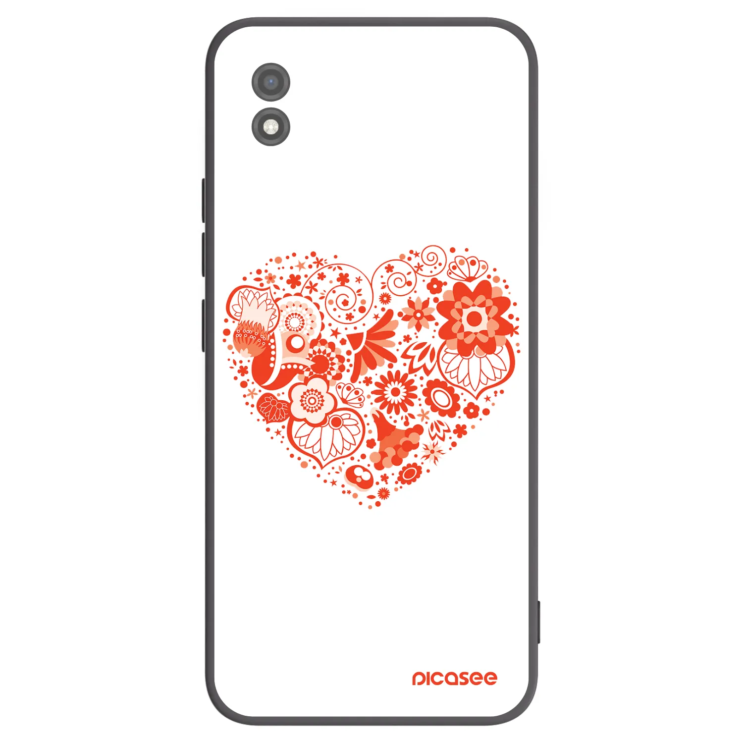 Picasee husă neagră din silicon pentru Realme C11 (2021) - Big heart
