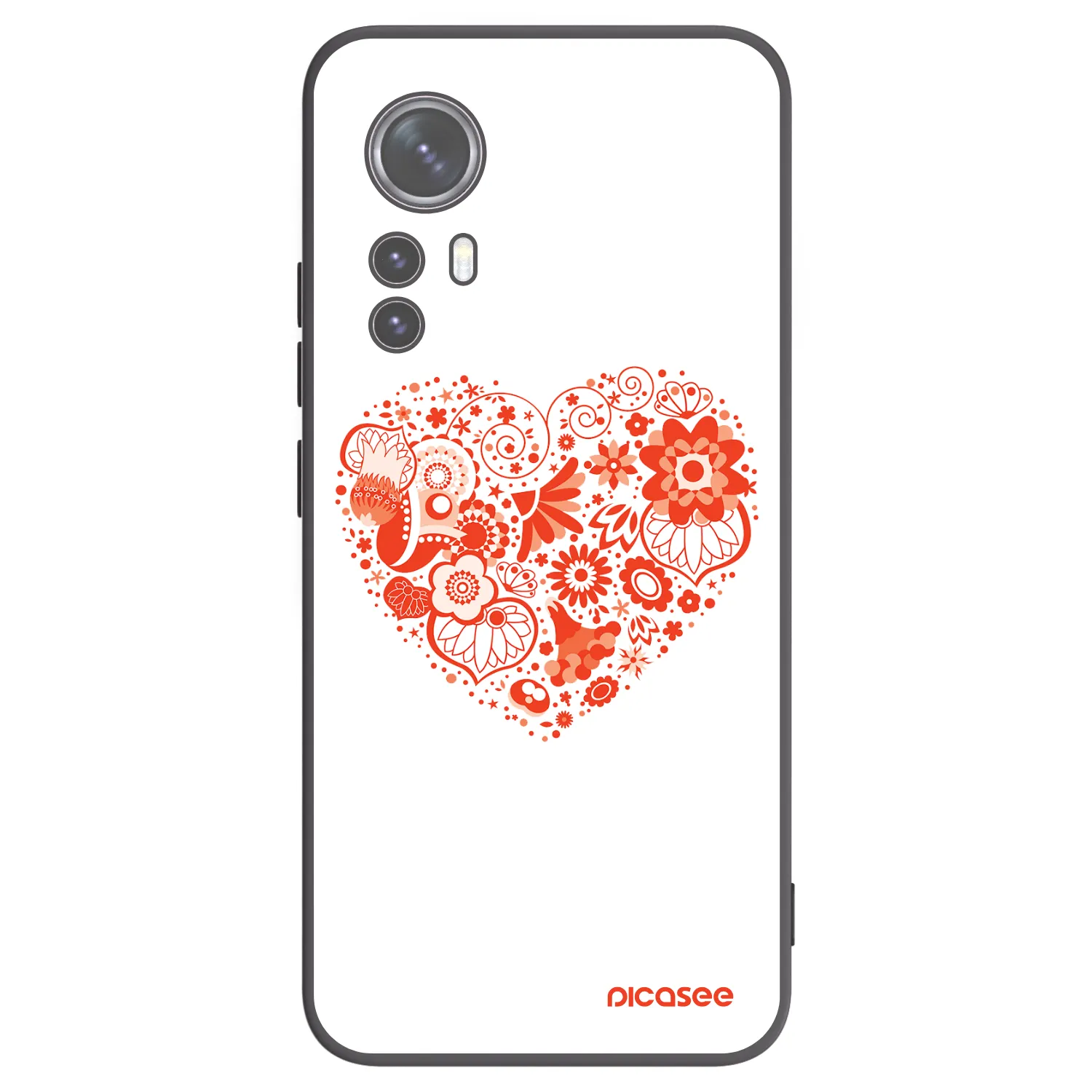Picasee husă neagră din silicon pentru Xiaomi 12 - Big heart