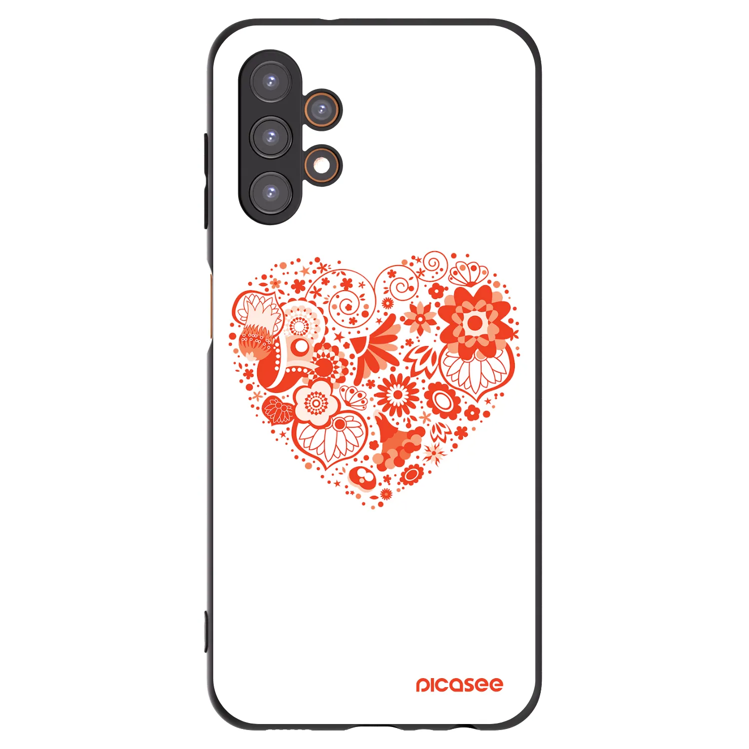 Picasee husă neagră din silicon pentru Samsung Galaxy A13 4G A135 - Big heart
