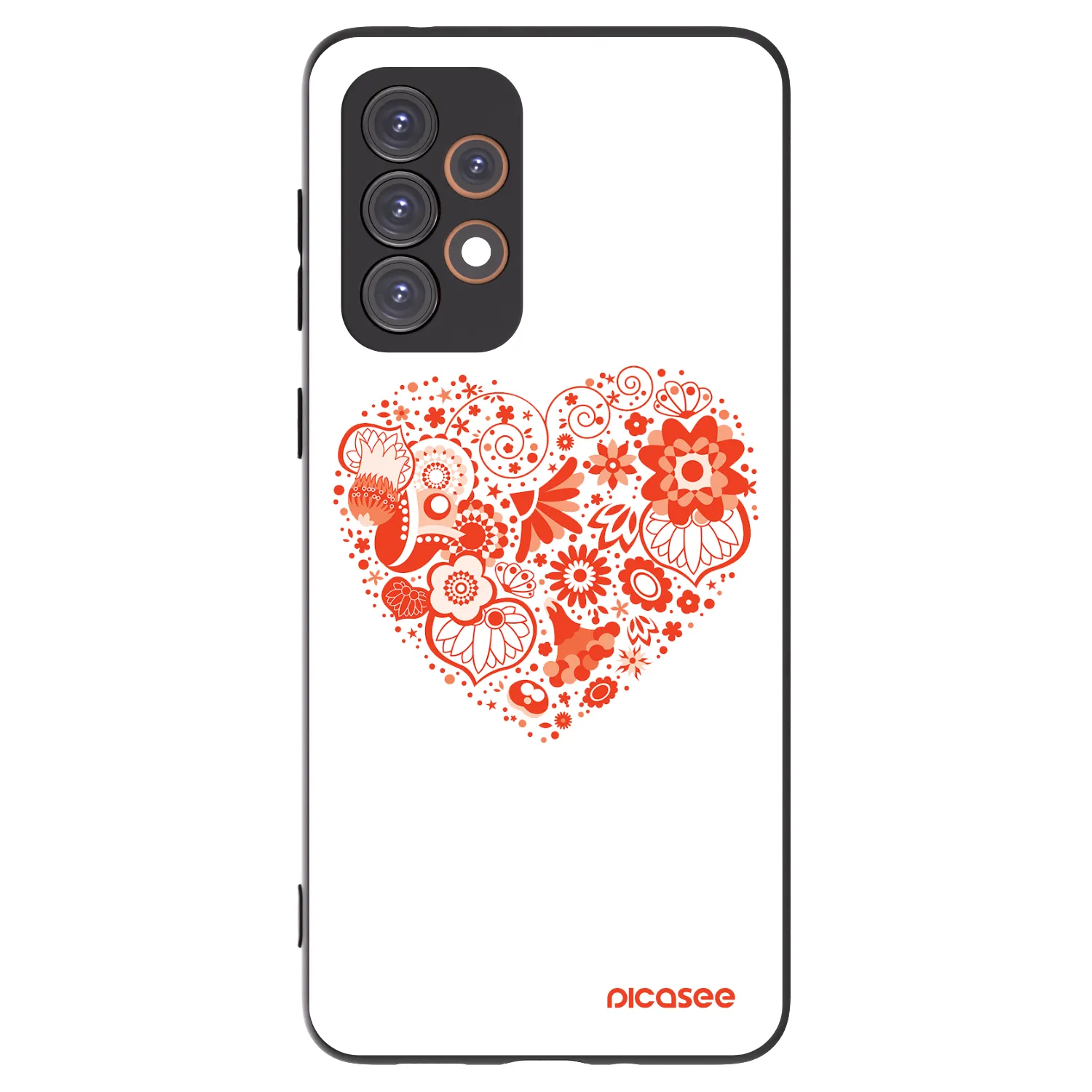 Picasee husă neagră din silicon pentru Samsung Galaxy A33 5G A336 - Big heart