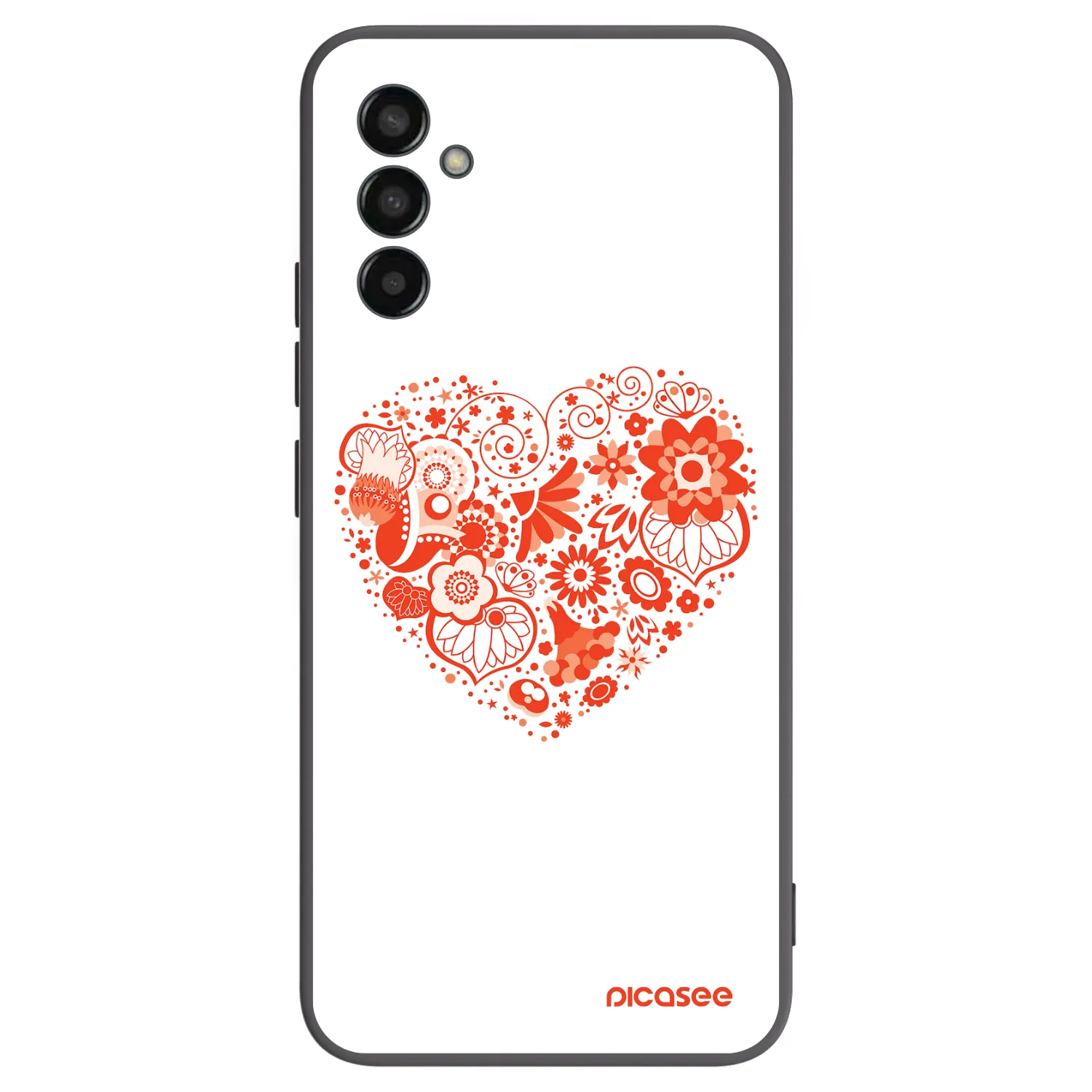 Picasee husă neagră din silicon pentru Samsung Galaxy M13 M135F - Big heart
