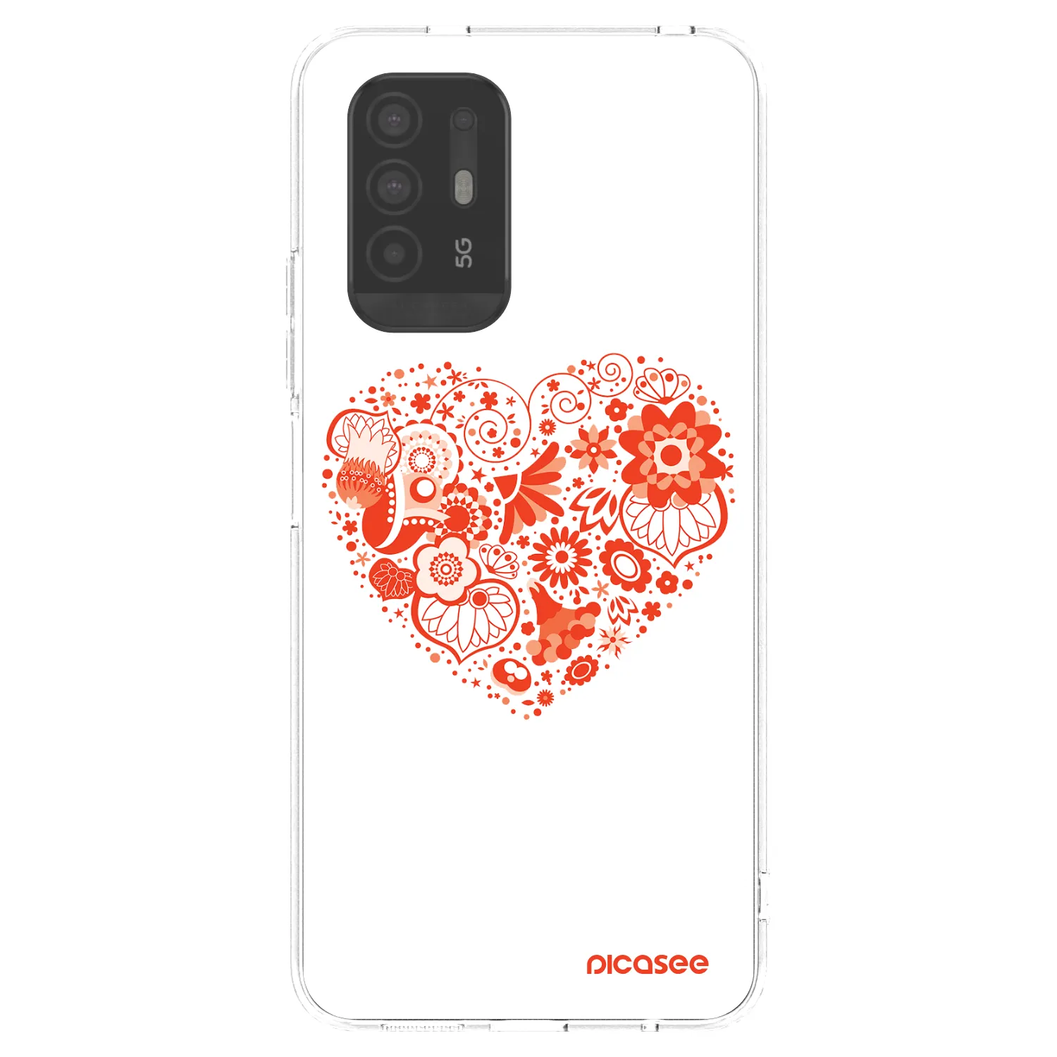 Picasee husă transparentă din silicon pentru OPPO A94 5G - Big heart
