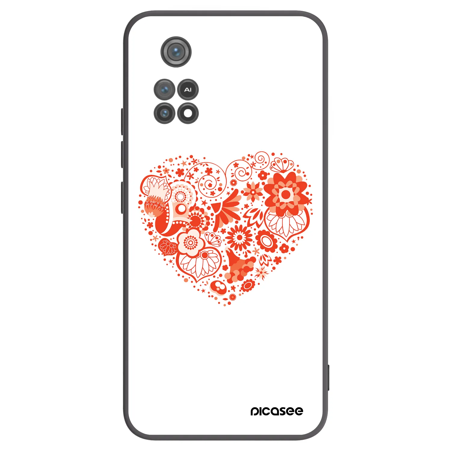 Picasee husă neagră din silicon pentru Xiaomi Poco M4 Pro - Big heart