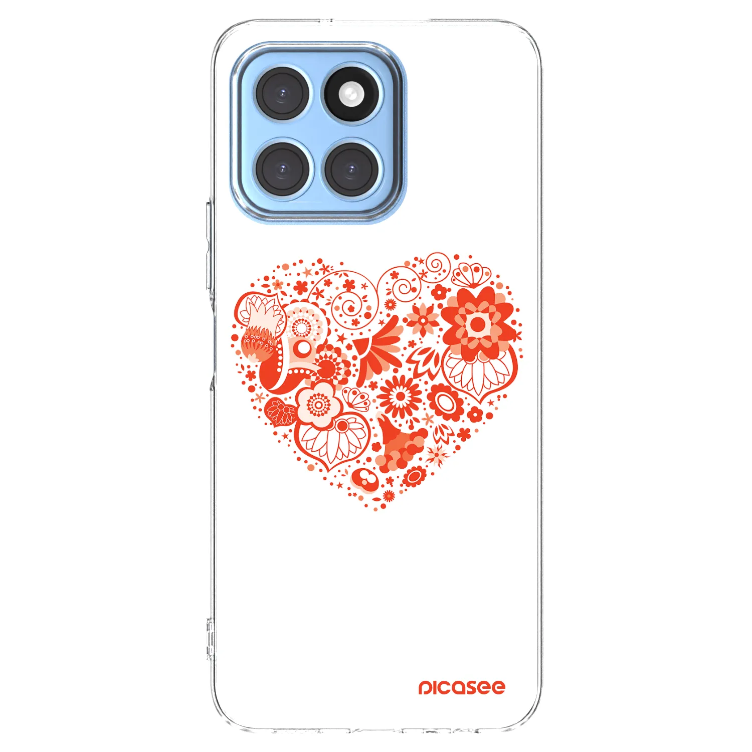 Picasee husă transparentă din silicon pentru Honor X8 5G - Big heart